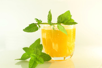 mint with orange juice