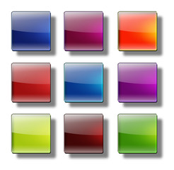 Web buttons- glossy square #06