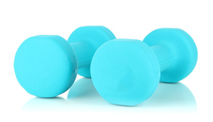 Dumbbells isolated on white