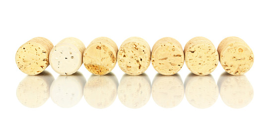 Wine corks isolated on white