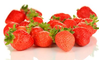 Fresh strawberry isolated on white