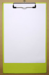 Clipboard On Cardboard Background