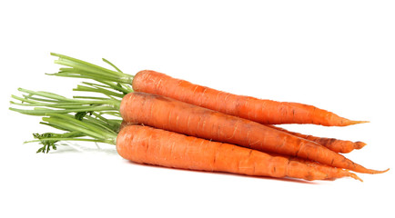 Carrots, isolated on white