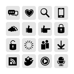 web, communication icons: internet vector set.