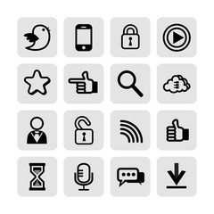 web, communication icons: internet vector set.