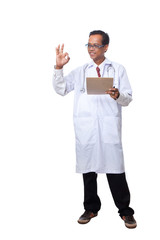 doctor with smiling face sign o.k.