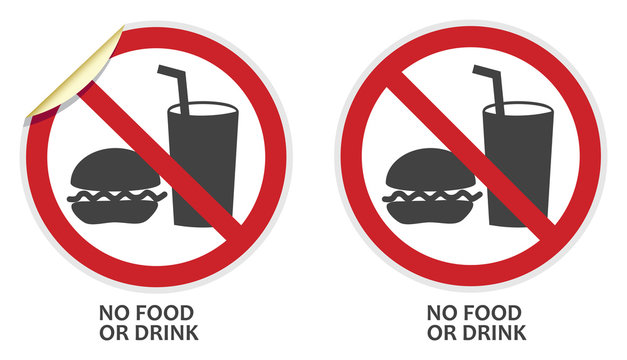 No Food or Drink Sign