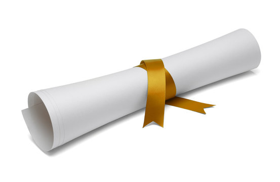 Vector Illustration Of Graduation Rolled Diploma Stock Illustration -  Download Image Now - Diploma, Paper Scroll, Rolled Up - iStock