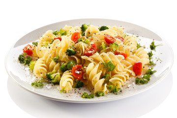 Pasta with parmesan and vegetables