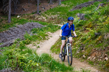 Healthy lifestyle - teenage girl biking