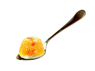 one marmalade on a spoon