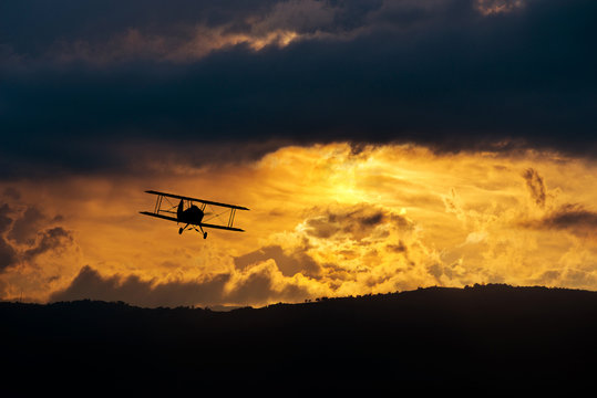 Biplano al tramonto - Freedom