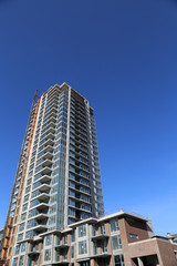 Obraz premium New high rise buildings with nature background