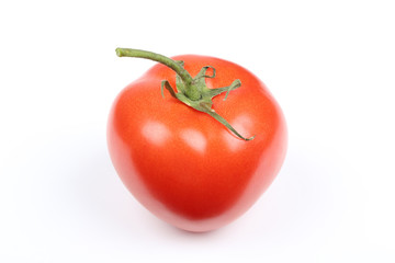 Fresh tomato on white background