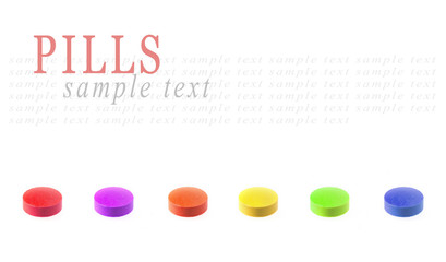 Fototapeta premium Pills isolated on white background
