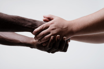 African American man shaking hands