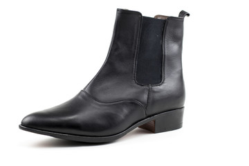 black leather boot