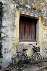 Fototapeta na wymiar Bicycle sidewall in vietnam