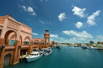 Fototapeta na wymiar Atlantis Resort and Casino na Paradise Island, Nassau, Bahamy