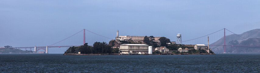 Fototapeta na wymiar San Francisco City Bay i Alcatraz Califormia USA
