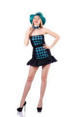 Young girl in saint patrick celebration concept