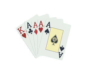 Poker, Vierling, Asse