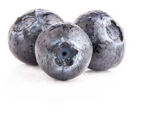 Blueberries isolated on white background