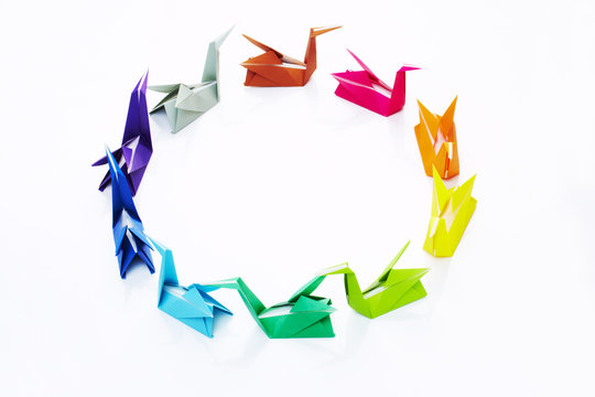 Origami, Schw&auml;ne, Kreis 2