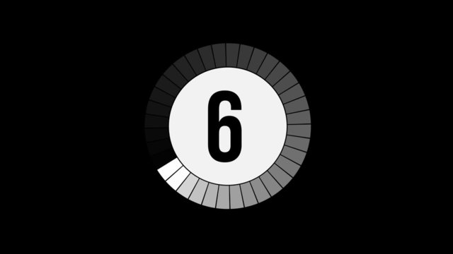 Compte &agrave; rebours 10-0 noir / blanc