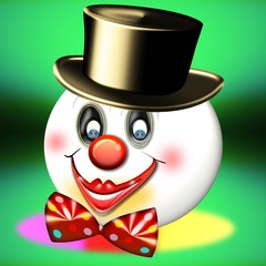 Clonwsgesicht zu Halloween