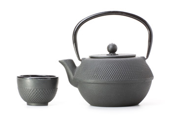 Chinese traditional teapot isolated on white background
