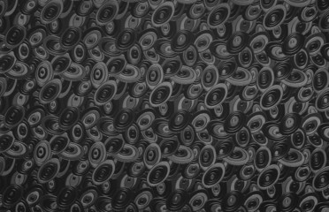 B&W background with floral motif