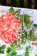 champagne glasses