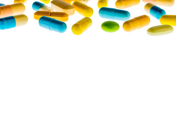 tablets on bright background