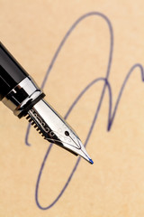 signature and pen
