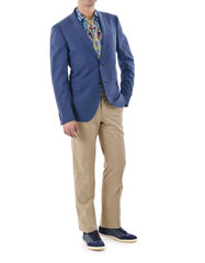 Man in fashion concept on white