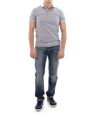Man in fashion concept on white