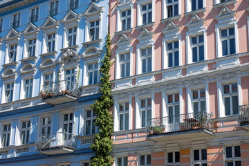 Facade of some restored house