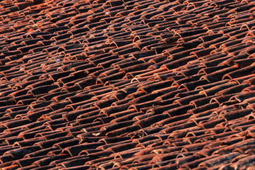 background of roof tiles