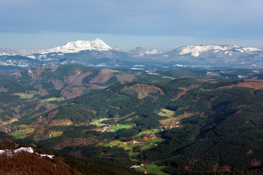 Arratia valley and amboto mountain