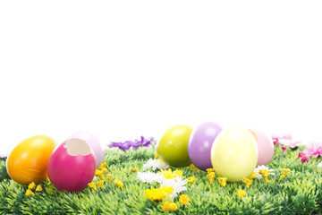 Fototapeta na wymiar Did you find all Easter eggs?