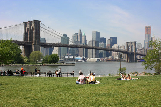 Fototapeta New york - Brooklyn bridge