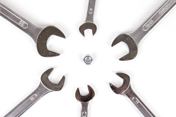 Maulschlüssel mit Mutter