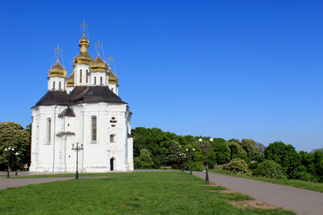 Fototapeta na wymiar Beautiful church in Ukraine