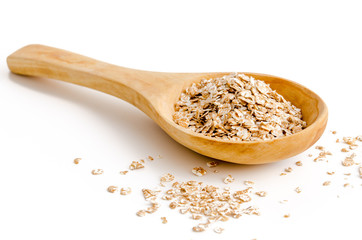 Löffel mit Dinkelflocken