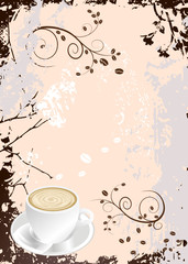 vintage style coffee house menu card
