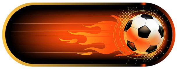 Fototapeta premium soccer ball banner