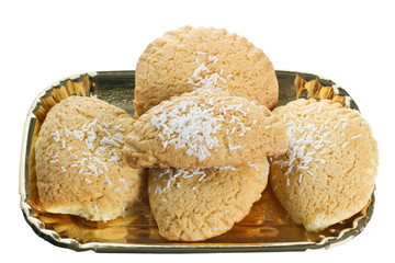 raviole dolci su vassoio