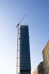Fototapeta na wymiar Construction of the tower