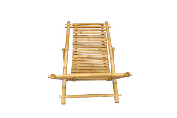 Bamboo lounge chair isolated